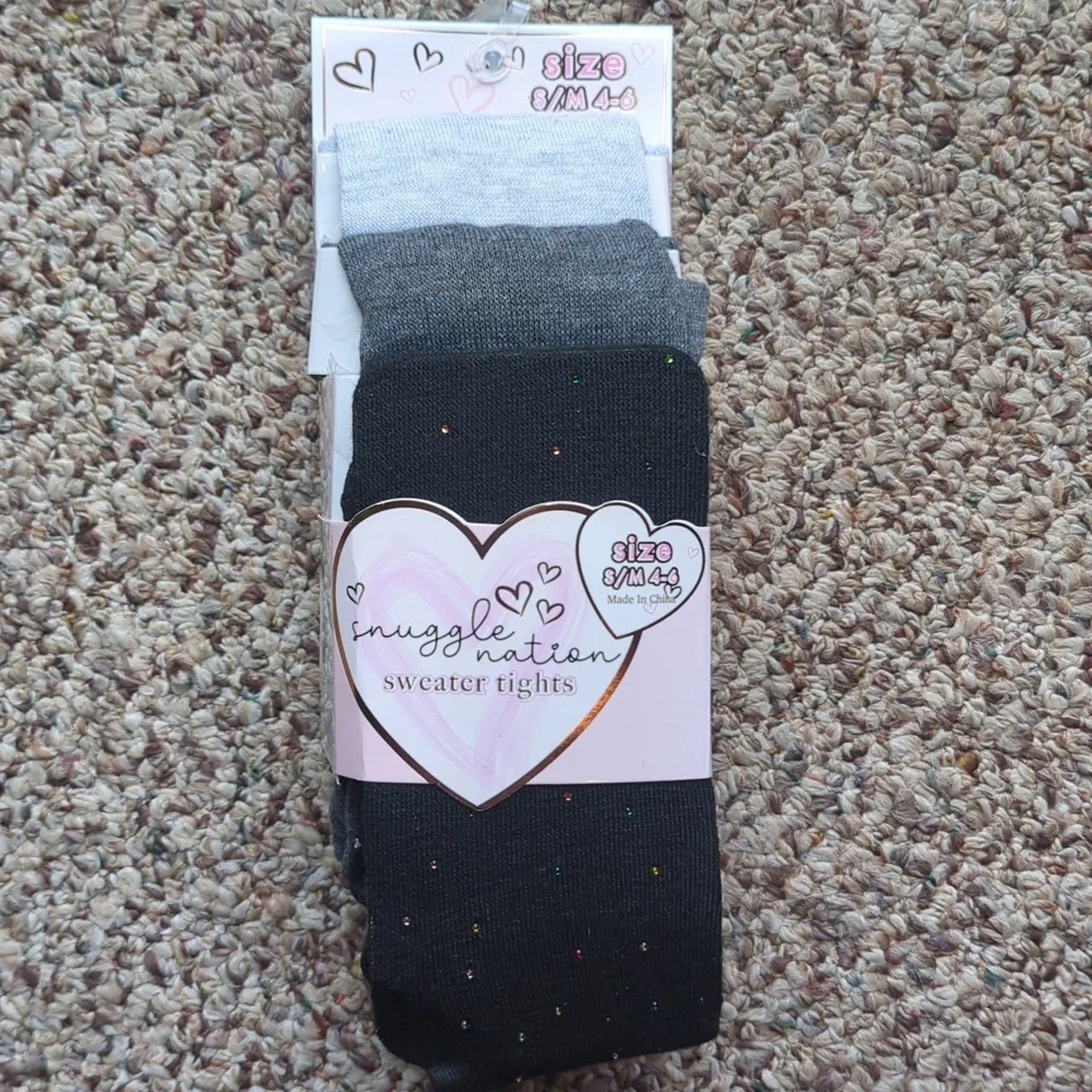 Girls Sweater Tights Sz 4-6